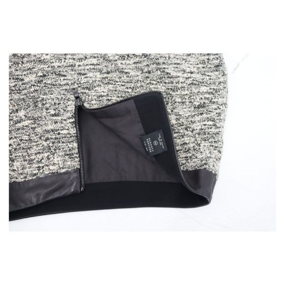 RAG & BONE Skirt Womens XO W27 Kensington Tweed Mini Lamb Leather back zip - Picture 13 of 13